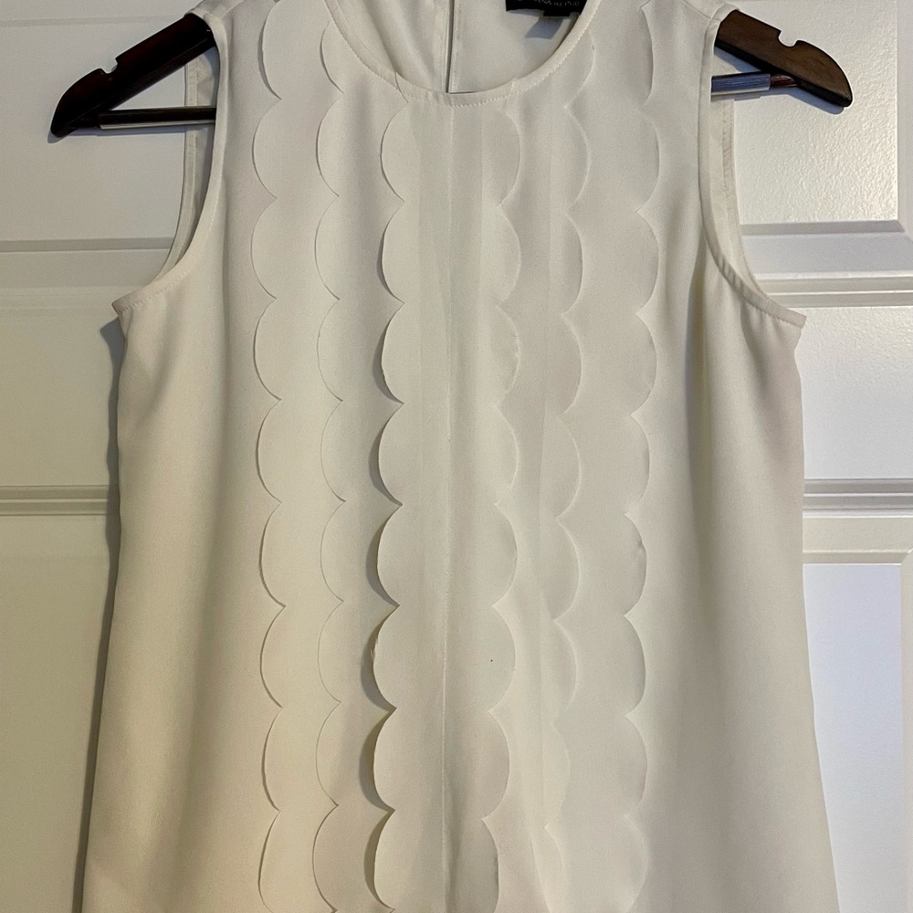 Banana Republic Cream Textured Top